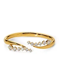 Lab Grown Cubic Zirconia Phenom Bypass Bracelet