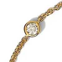 Gold Plated Cubic Zirconia Hand Chain Bracelet