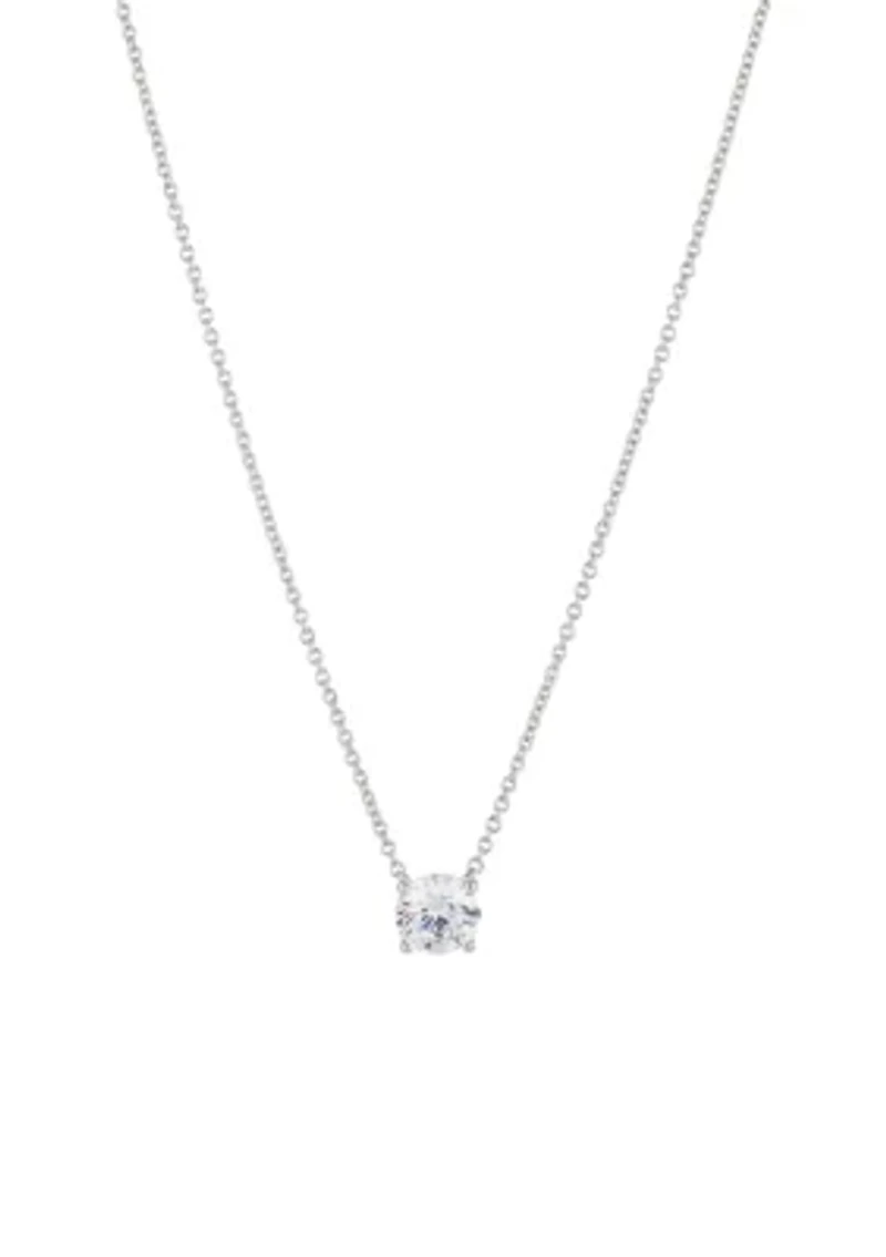 Modern Love Large Round Cubic Zirconia Necklace