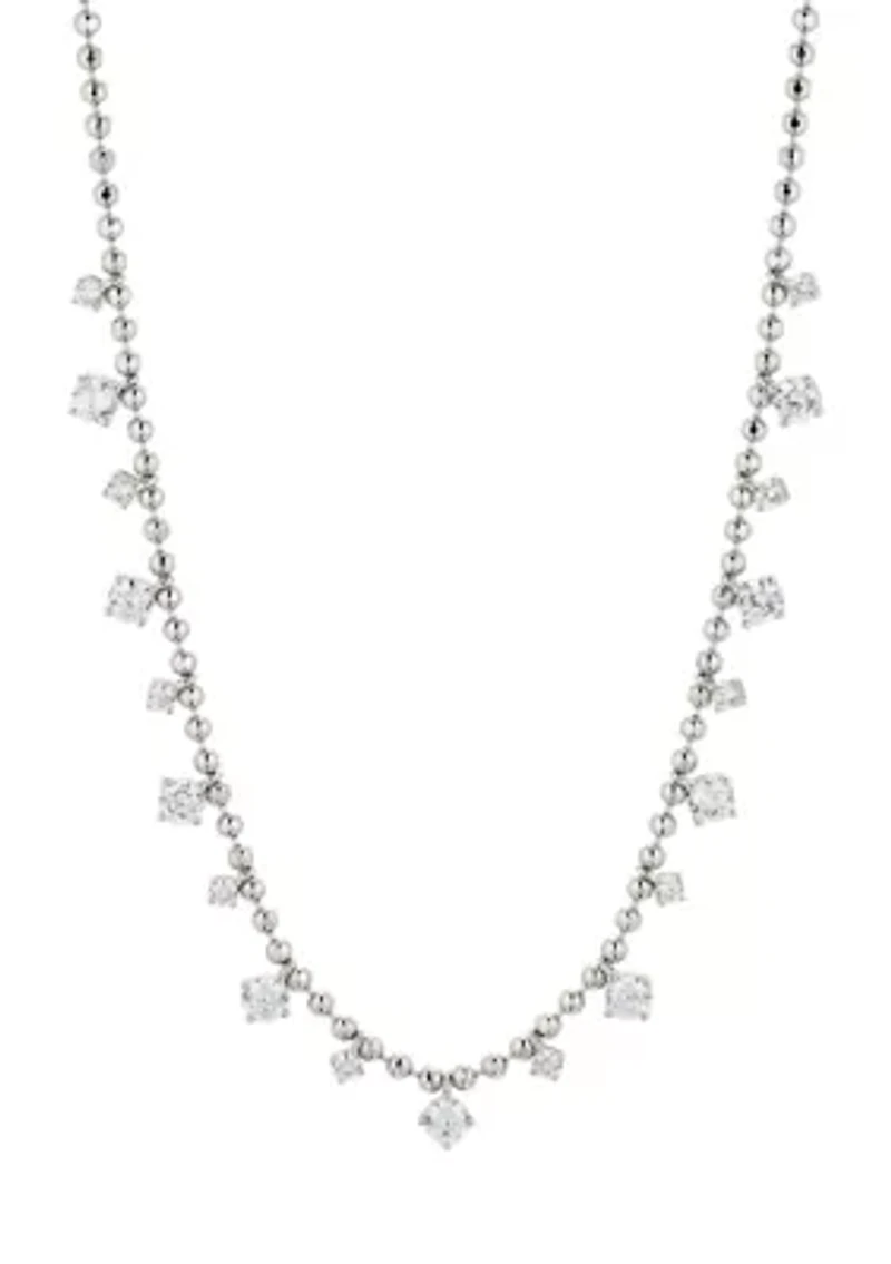 3.86 ct. t.w. Lab Grown Cubic Zirconia Shaky Collar Necklace