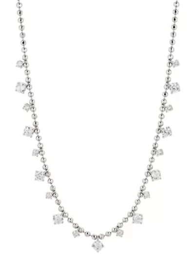 3.86 ct. t.w. Lab Grown Cubic Zirconia Shaky Collar Necklace