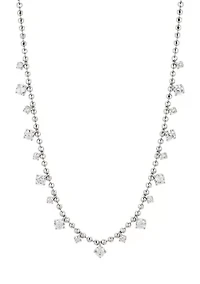 3.86 ct. t.w. Lab Grown Cubic Zirconia Shaky Collar Necklace