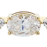 Gold Plated Lab Grown Cora Frontal Bar Necklace