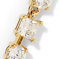 Lab Grown Gold Tone Double Linear Y Necklace