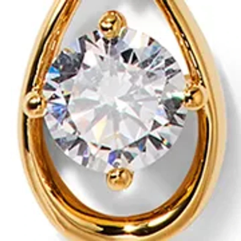 Lab Grown Cubic Zirconia Pendant Chain Necklace