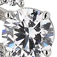 Silver Tone Chiara Linear Crystal Cluster Earrings