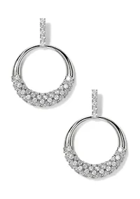 Juno Small Frontal Cubic Zirconia Hoop Earrings 