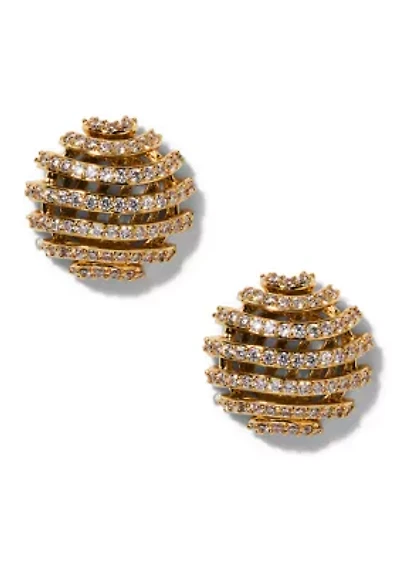Pisa Open Pavé Stud Earrings