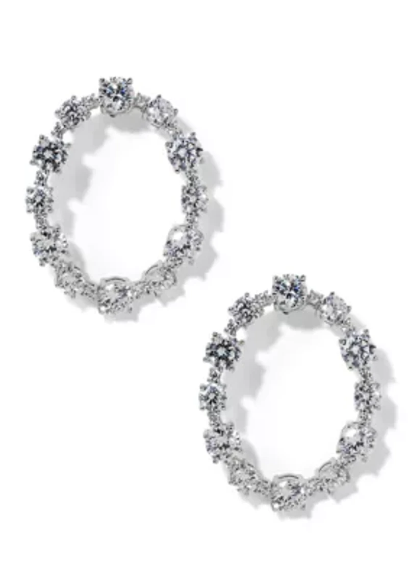 Silver Everleigh Open Hoop Earrings