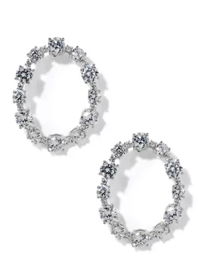 Silver Everleigh Open Hoop Earrings