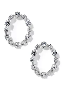 Silver Everleigh Open Hoop Earrings
