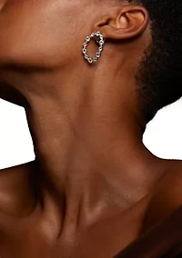 Silver Everleigh Open Hoop Earrings