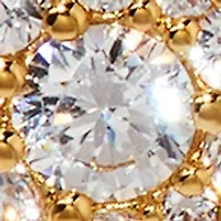 Lab Grown Crushed Pavé Cushion Stud Earrings