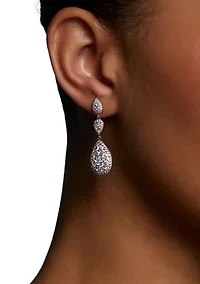 Lab Grown Pavé Triple Drop Earrings