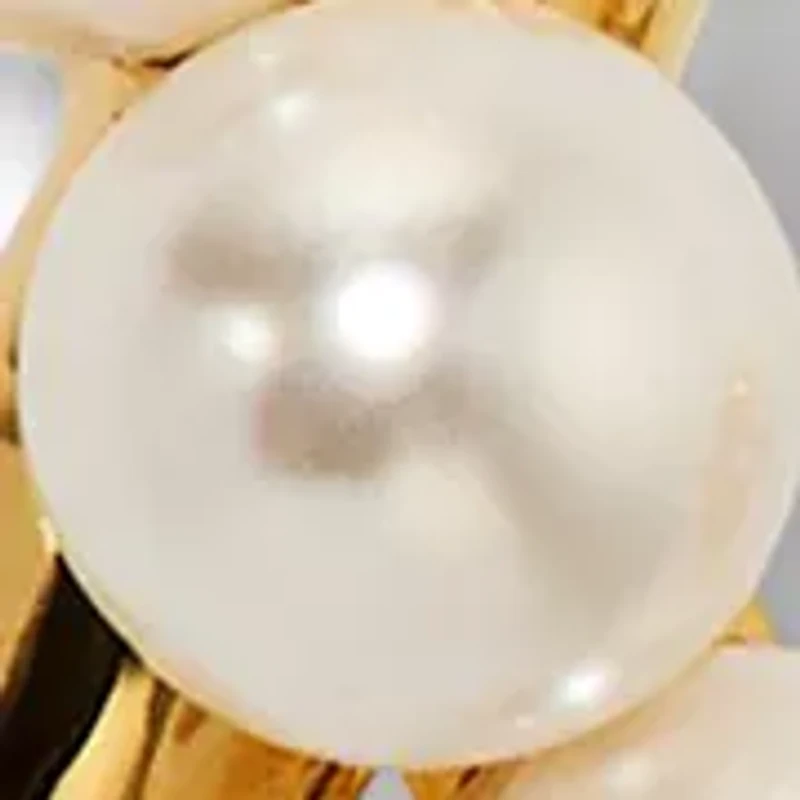 Pearl Pavé Cross Earrings