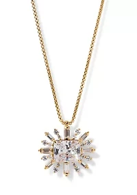 Lab Grown Stellar Full Halo Pendant Necklace