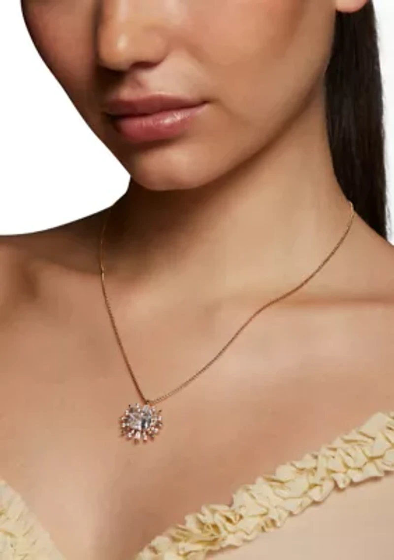 Lab Grown Stellar Full Halo Pendant Necklace
