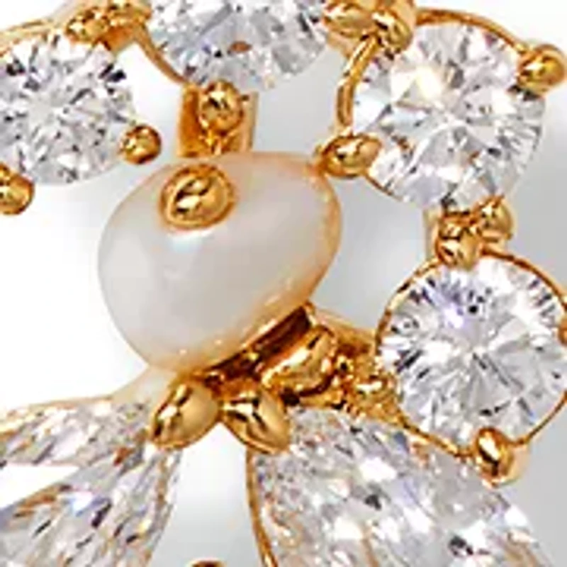 Lab Grown Ravish Linear Pearl Leverback Earrings