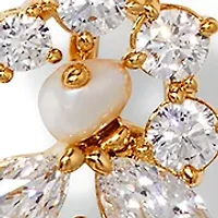 Lab Grown Ravish Linear Pearl Leverback Earrings