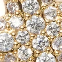 Lab Grown Rhodium Cubic Zirconia Cross Pendant Necklace