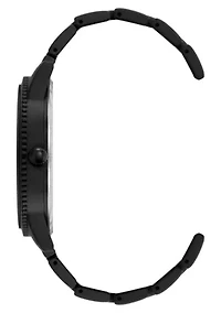 Steve Madden Men's Contemporary Black Alloy Metal Watch, 45mm