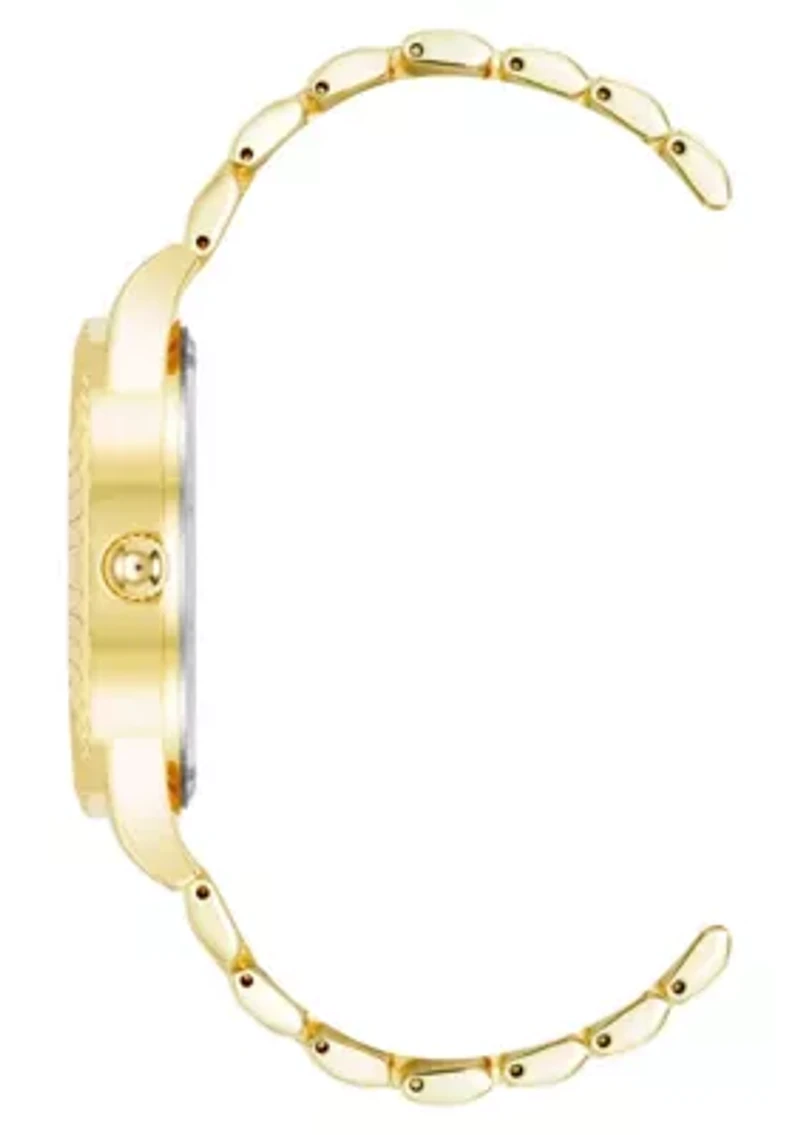 Steve Madden Men's Coin Edge Gold-Tone Alloy Metal Watch, 44mm
