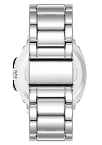 Steve Madden Men's Polished Green and Silver-Tone Alloy Metal Watch, 45mm