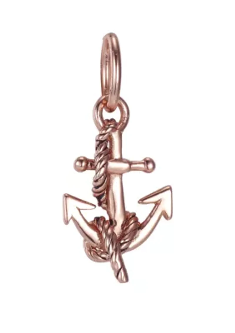 Southern Charm Sterling Silver and Rose Gold Anchor Charm