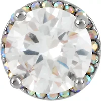 Crystal Round Stud Earrings