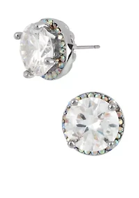 Crystal Round Stud Earrings