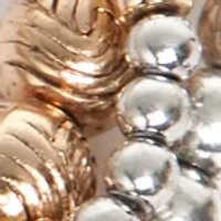 Two-Tone Metal Bracelets With Charms