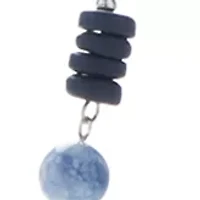 Silver-Tone Disc Beaded Link Necklace