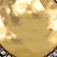 Short Necklace with Circle Disc Pendant 