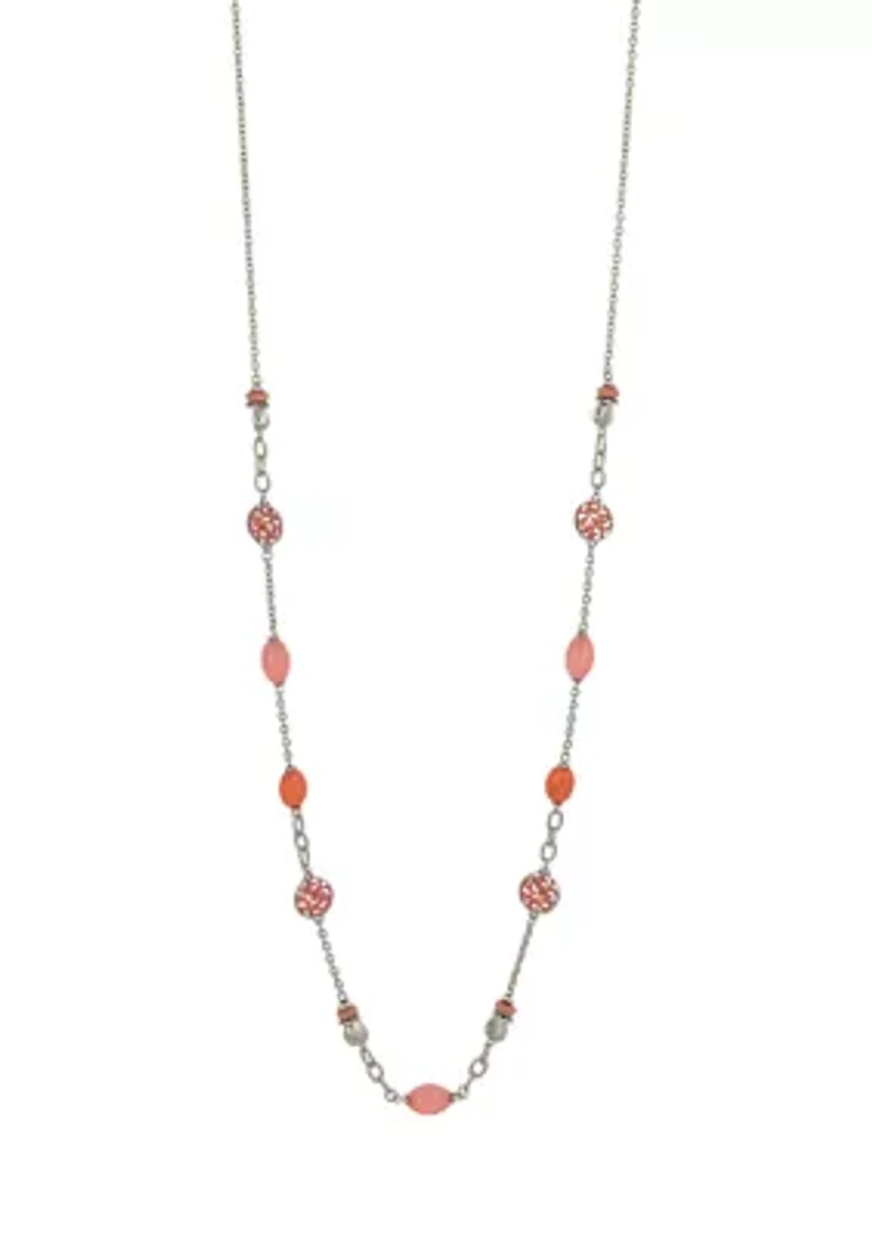 Silver Tone 38" Necklace