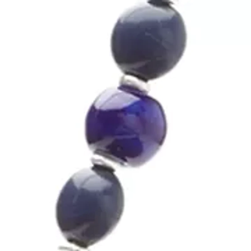 Silver Tone 28.5" Beaded Tassel Necklace