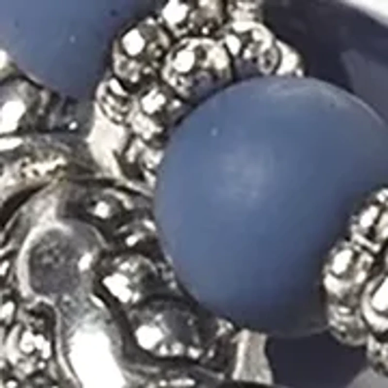 Set of 3 Blue Beaded Stretch Bracelets