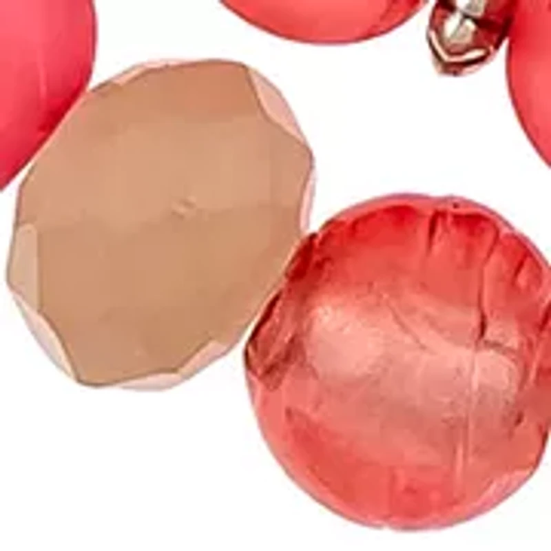 Two Row Coral Beaded Necklace