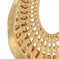 Short Open Textured Teardrop Pendant Necklace