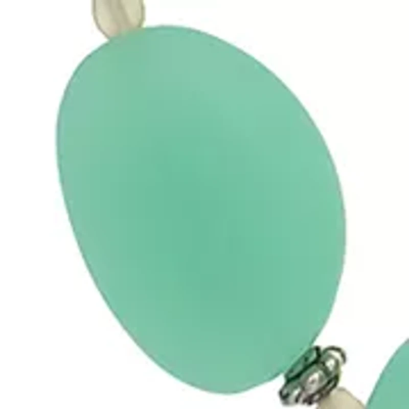 Long Graduated Aqua Bead Necklace
