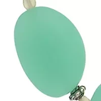 Long Graduated Aqua Bead Necklace