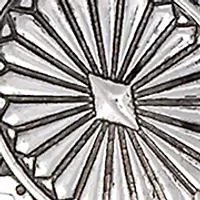 Silver-Tone Etched Disc Frontal Necklace 