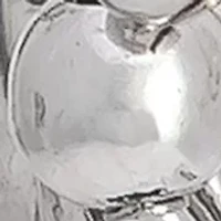 Click Hoop with Bead and Heart Drops Earrings