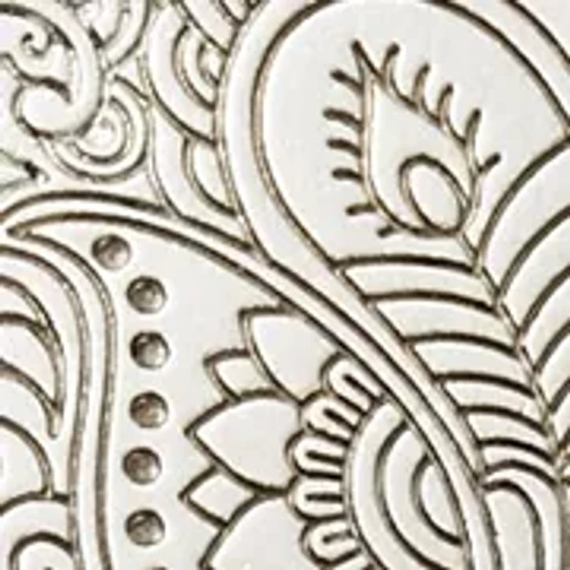 Silver Tone Long Double Etched Oval Pendant Necklace