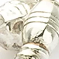 Women's Silver Tone Beaded Stretch Heart Drop Bracelet Set