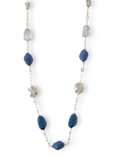 Long Illusion Multi-Bead Stations Necklace