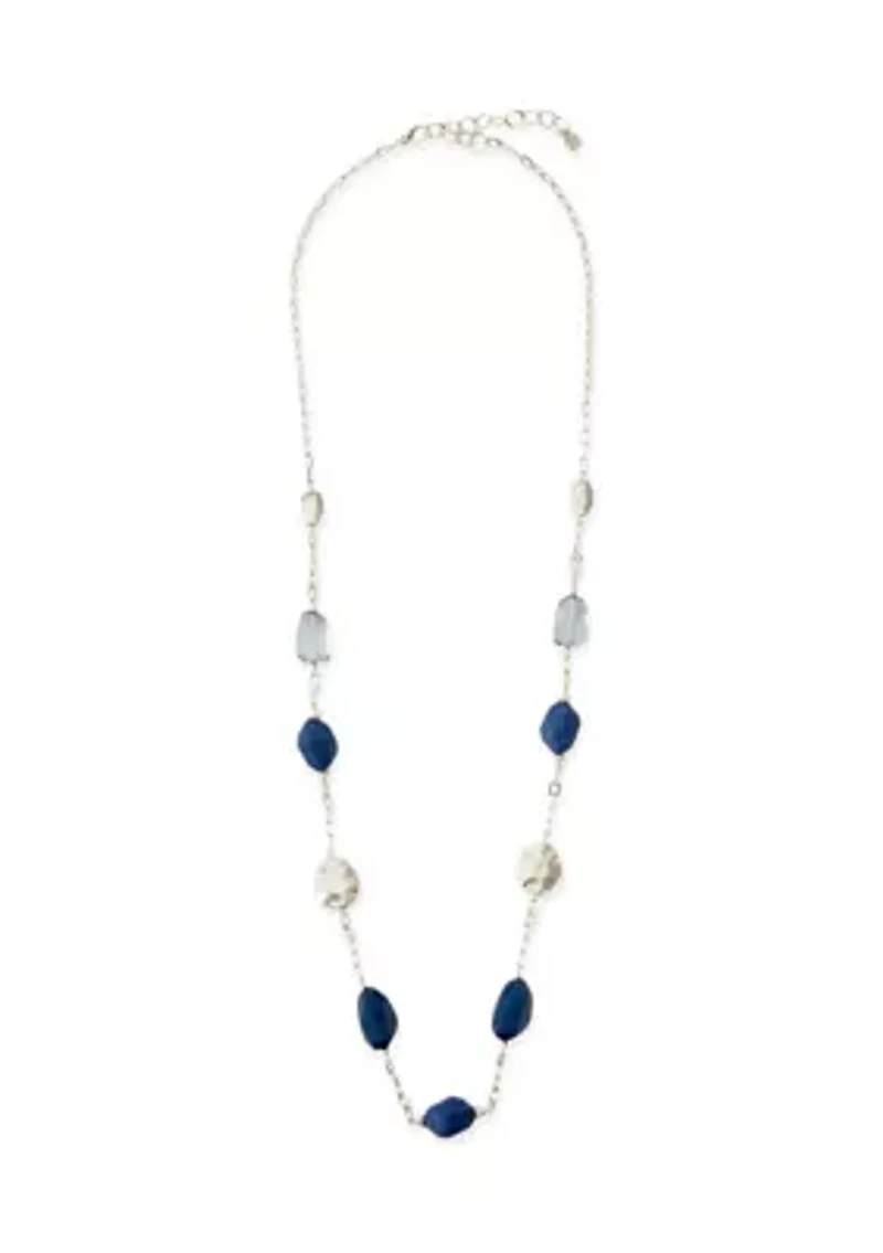 Long Illusion Multi-Bead Stations Necklace