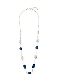 Long Illusion Multi-Bead Stations Necklace