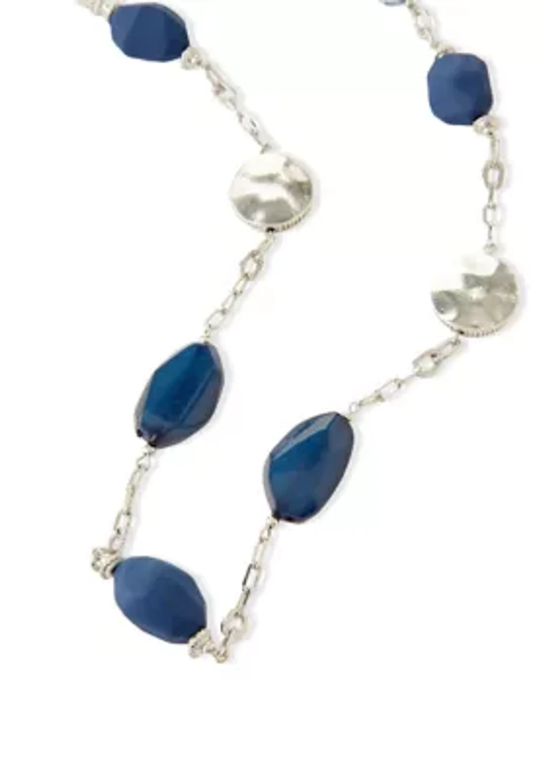 Long Illusion Multi-Bead Stations Necklace