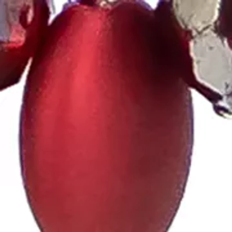 Diamond Shaped Filigree Disc Red Beaded Earrings