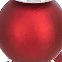 Red Beaded Hoop Earrings